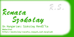 renata szokolay business card